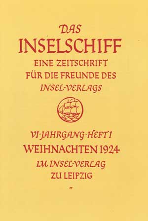 Обложка альманаха «Инзель» на 1924 г.